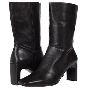 Naturalizer Platt Womens Zipper Square Toe Mid-Calf Boots